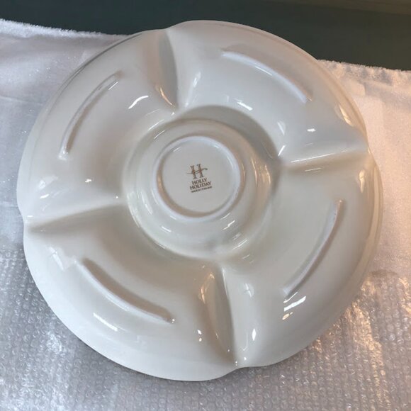 Royal Limited Holly Holiday divided serving platter - NWT - Picture 9 of 11